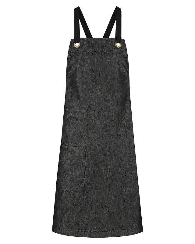 Unisex Billy Bib Apron Black Denim