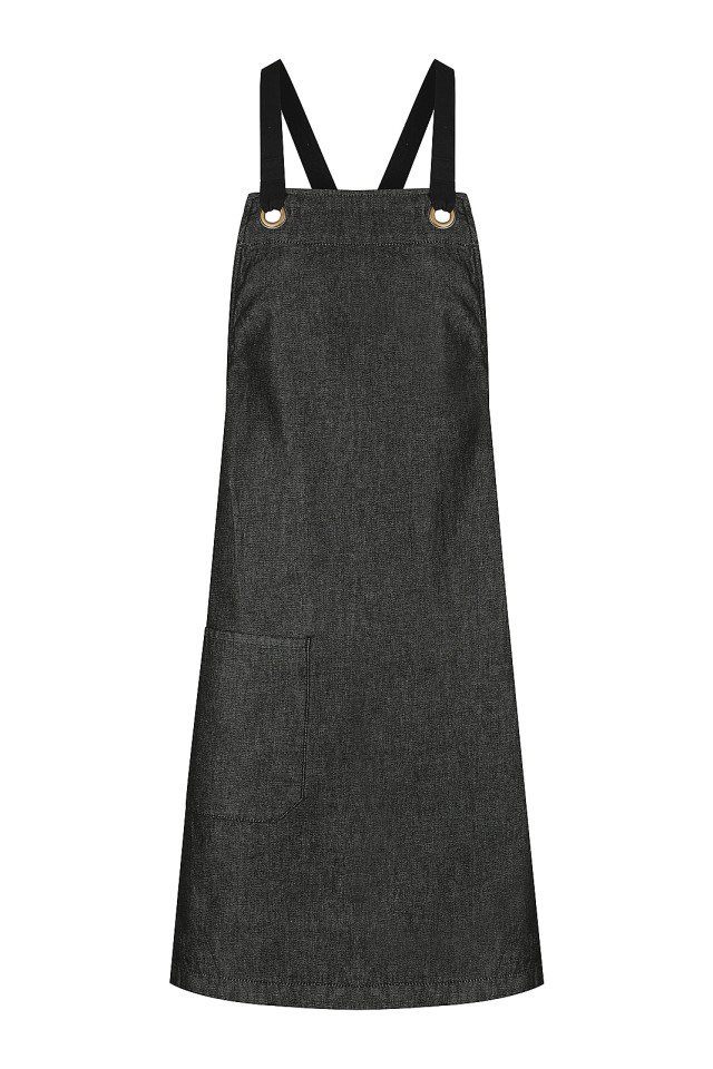 Unisex Billy Bib Apron Black Denim