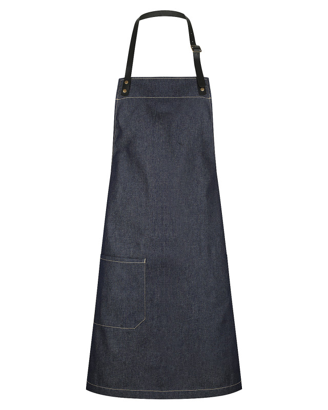 Unisex Byron Bib Apron Indigo Denim