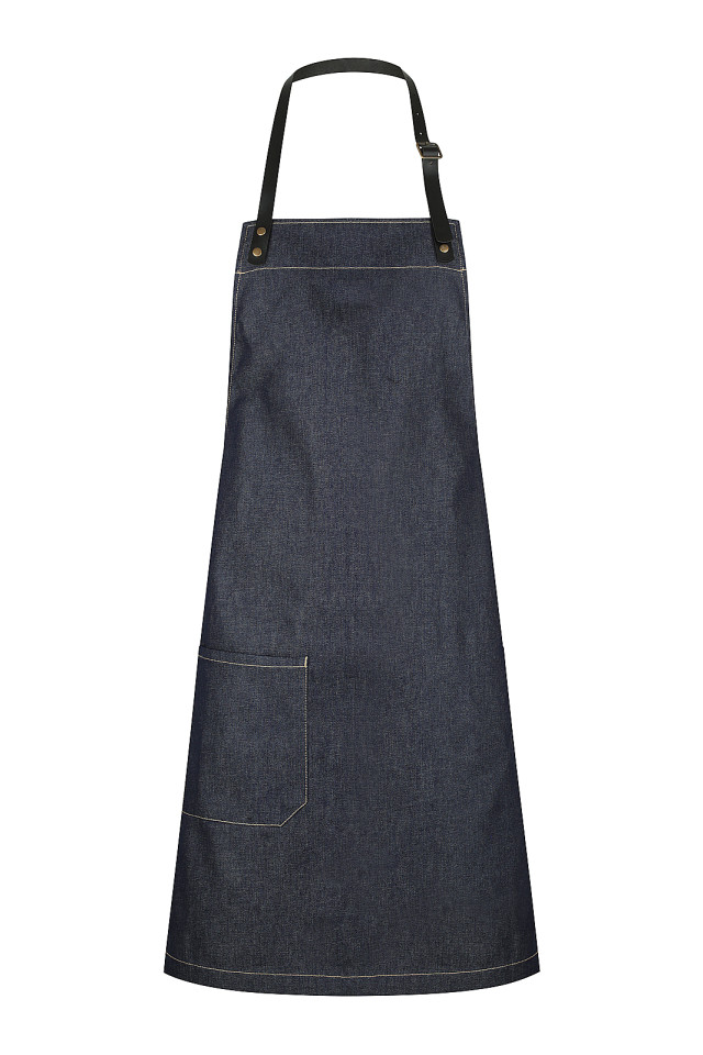 Unisex Byron Bib Apron Indigo Denim