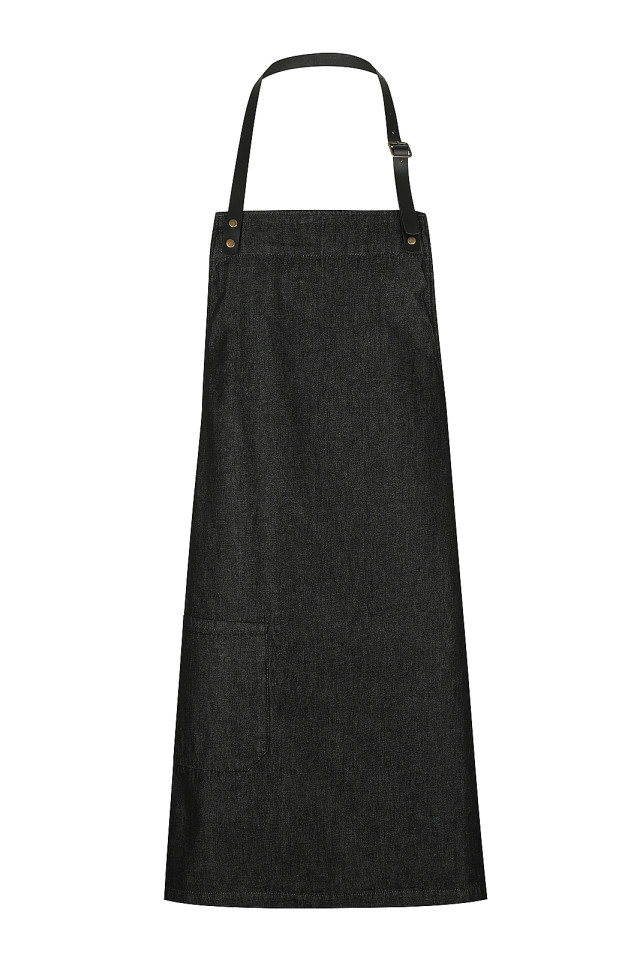 Unisex Byron Bib Apron Black Denim