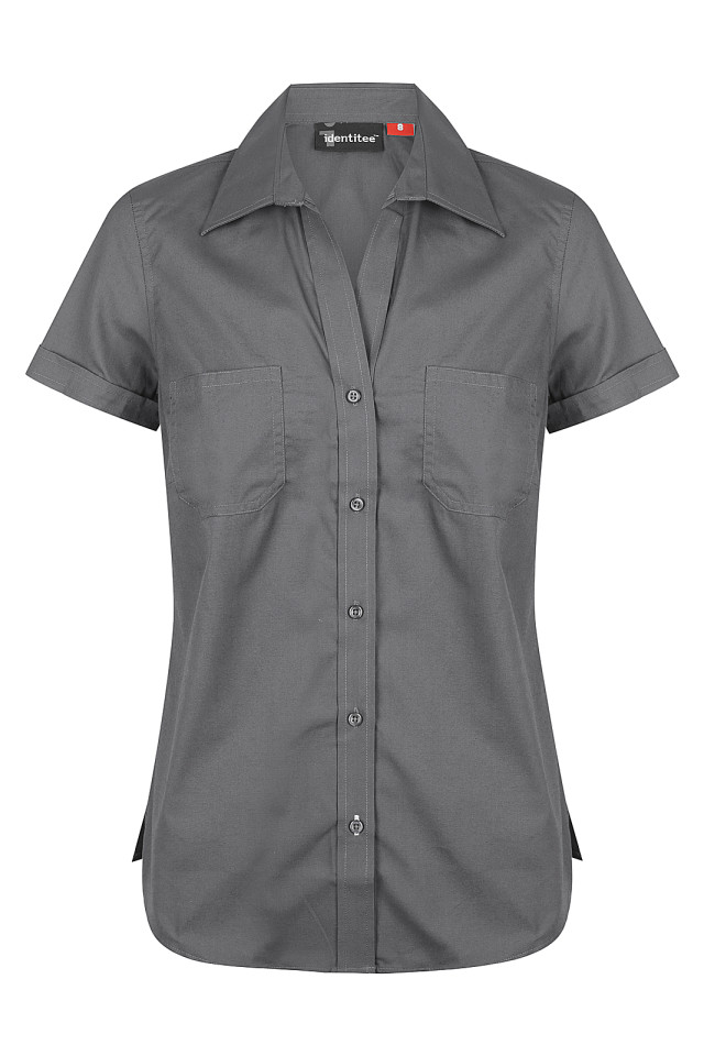 Women's Harley Short Sleeve Shirt Gun Metal