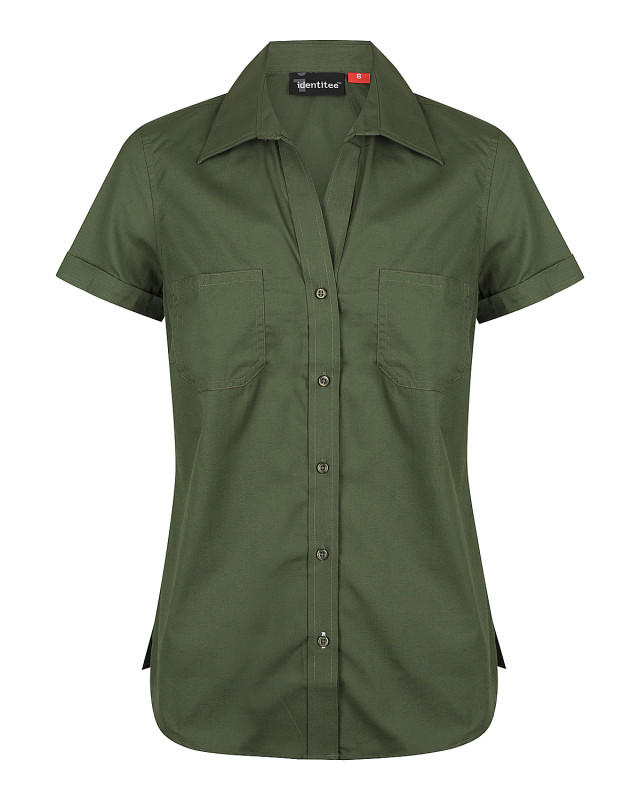Women's Harley Short Sleeve Shirt Military Green
