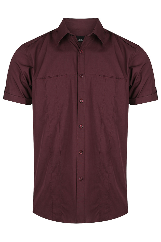 Men’s Murray Short Sleeve Shirt Wine