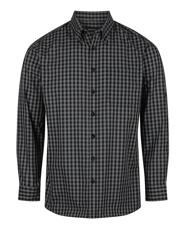 Men’s Barrett Long Sleeve Shirt Charcoal/Black