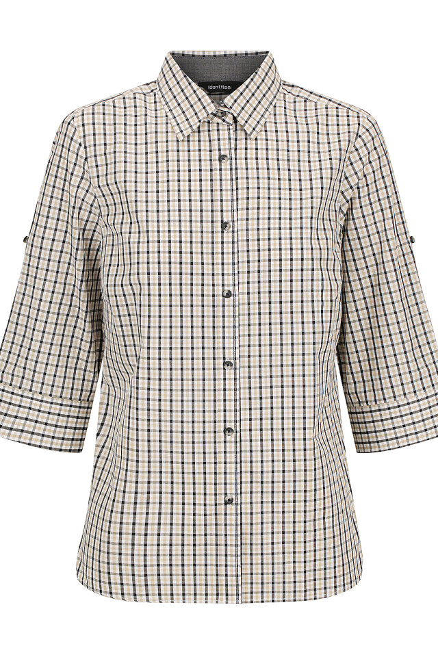 Women’s Hudson 3/4 Sleeve Shirt Taupe/Black/White