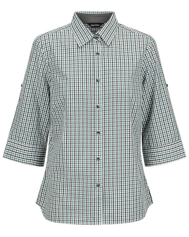 Women’s Hudson 3/4 Sleeve Shirt Green/Black/White