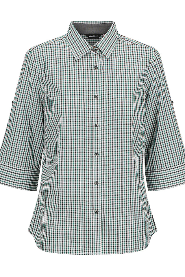 Women’s Hudson 3/4 Sleeve Shirt Green/Black/White