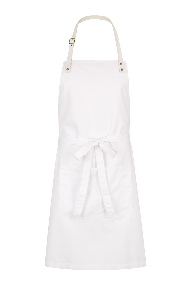 Unisex Manhattan Bib Apron White