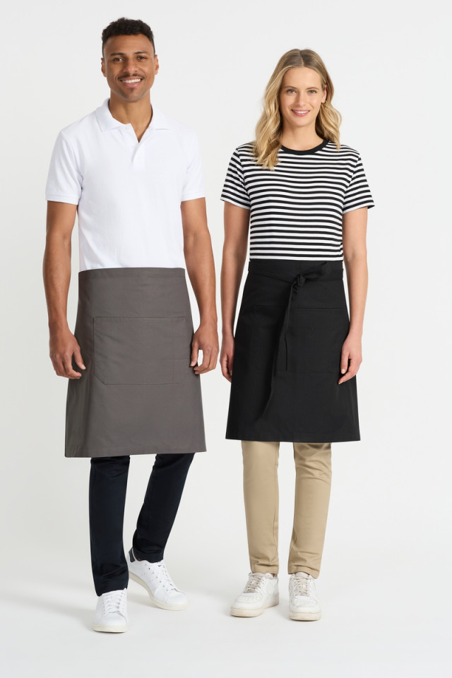 Unisex Colby Waist Apron Grey - Image 2