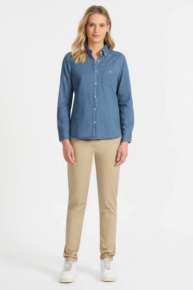 Women's Dylan Long Sleeve Shirt Vintage Blue - Image 2