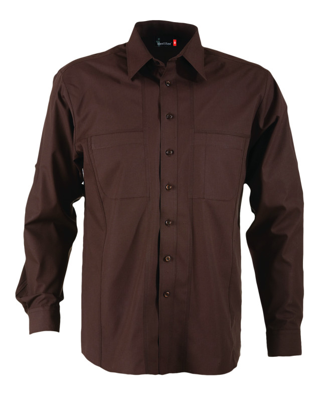 Men’s Aston Long Sleeve Shirt Chocolate