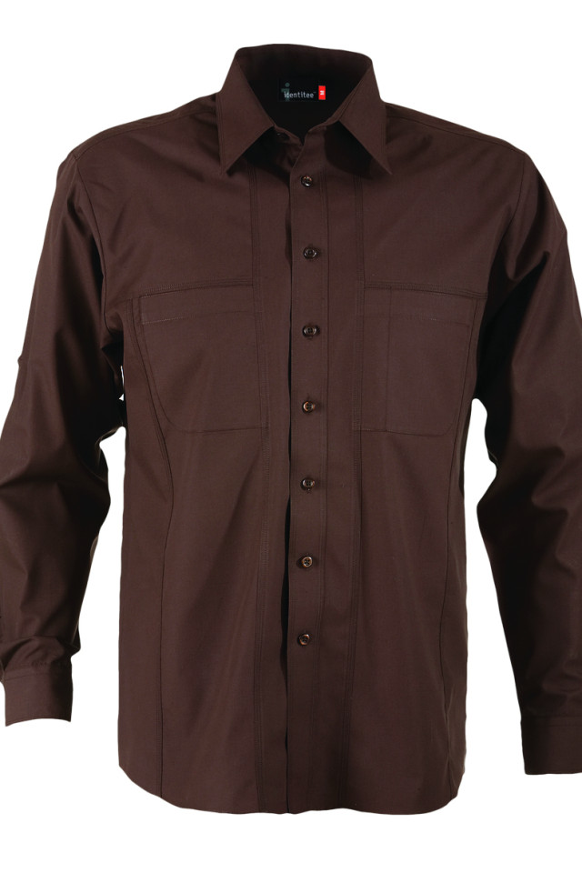 Men’s Aston Long Sleeve Shirt Chocolate