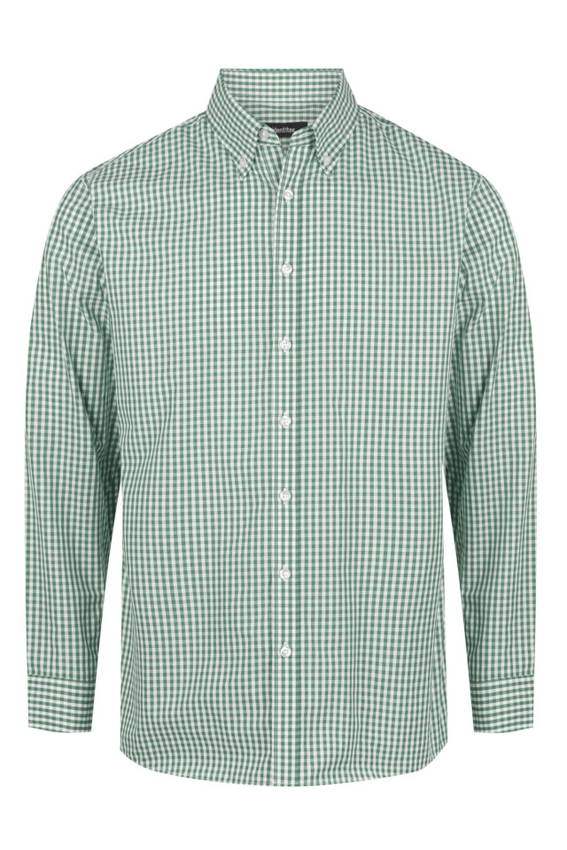 Men’s Miller Long Sleeve Shirt Racing Green/White