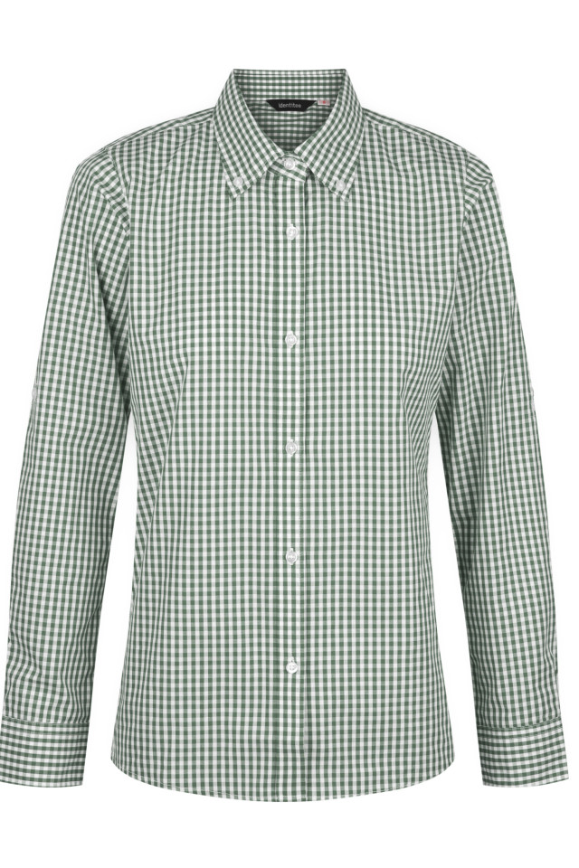 Women’s Miller Long Sleeve Shirt Racing Green/White