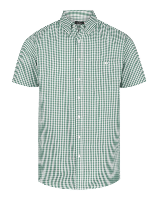 Men’s Miller Short Sleeve Shirt Racing Green/White