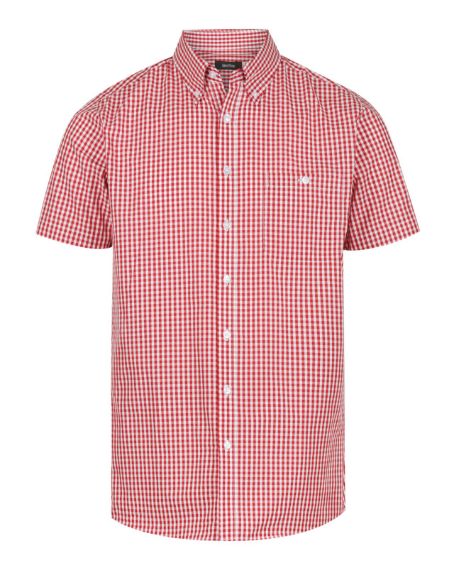 Men’s Miller Short Sleeve Shirt Red/White