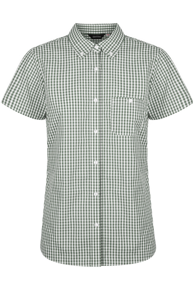 Women’s Miller Short Sleeve Shirt Racing Green/White