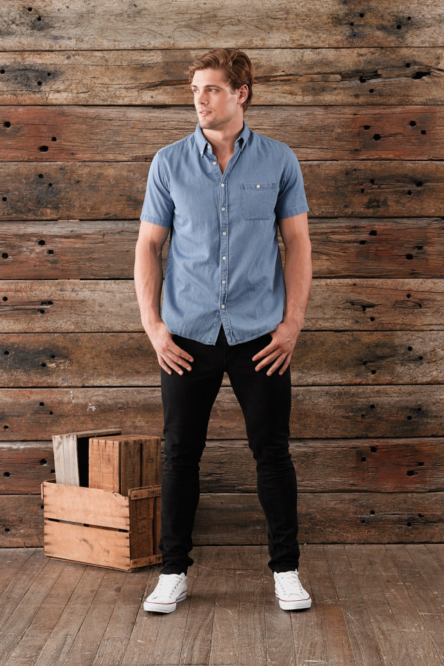 Men’s Dylan Short Sleeve Shirt Black - Image 2
