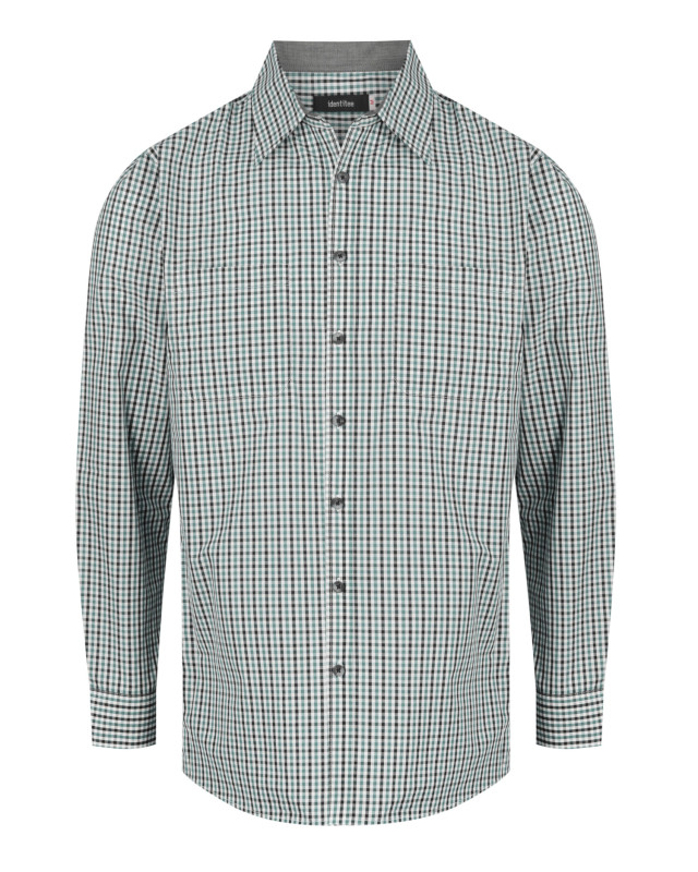 Men’s Hudson Long Sleeve Shirt Green/Black/White