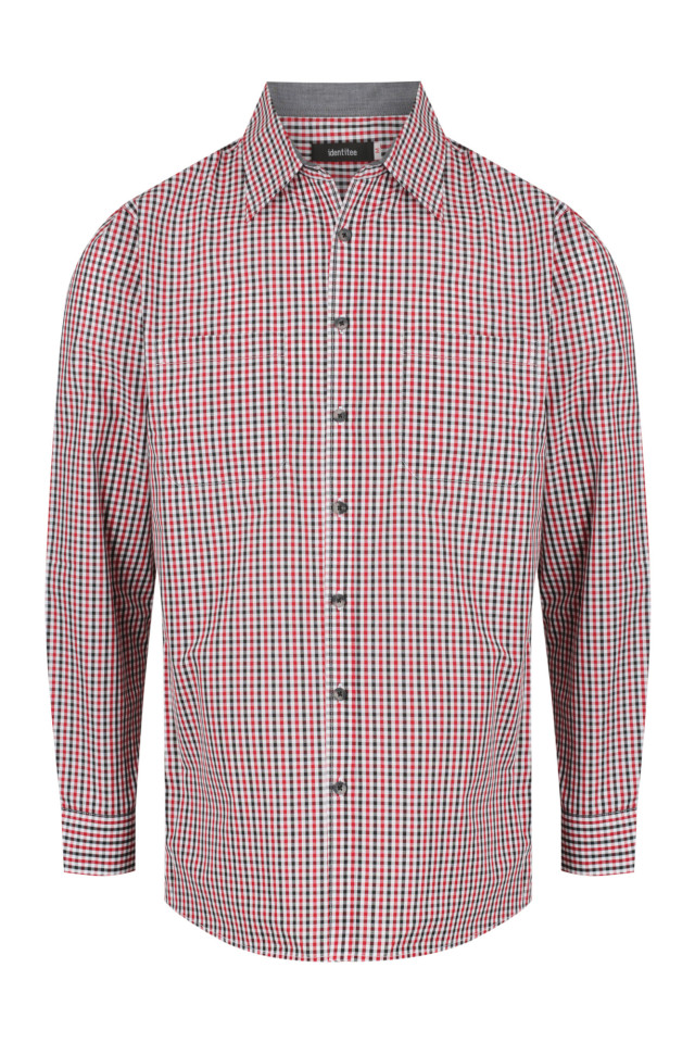 Men’s Hudson Long Sleeve Shirt Red/Black/White