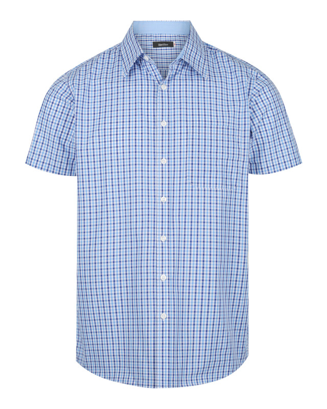 Men’s Hudson Short Sleeve Shirt Navy/Sky/White