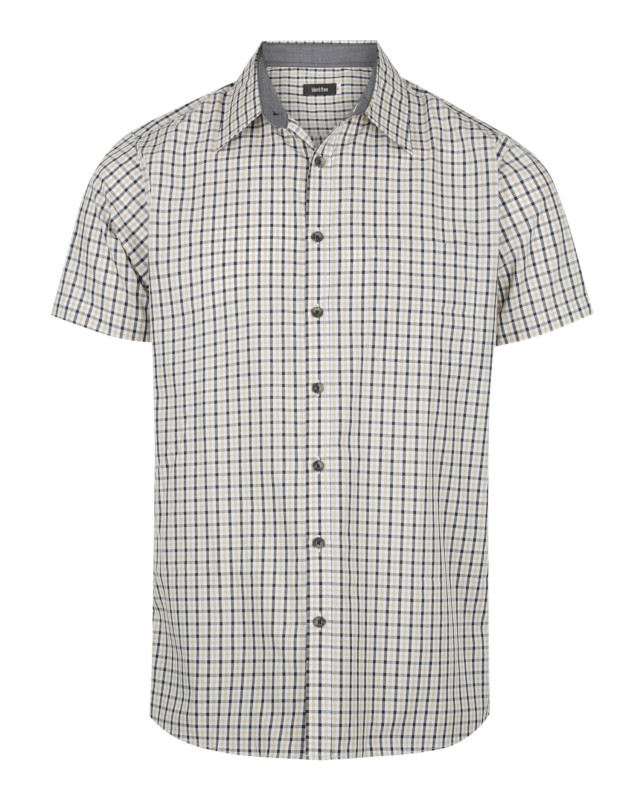Men’s Hudson Short Sleeve Shirt Taupe/Black/White
