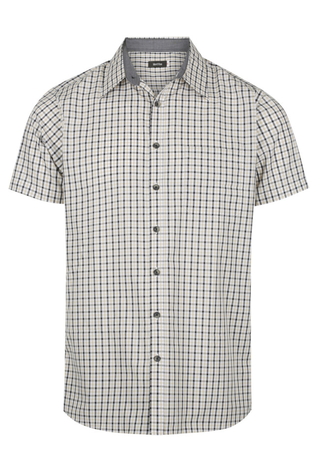 Men’s Hudson Short Sleeve Shirt Taupe/Black/White