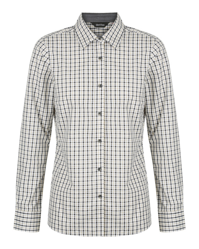 Women’s Hudson Long Sleeve Shirt Taupe/Black/White