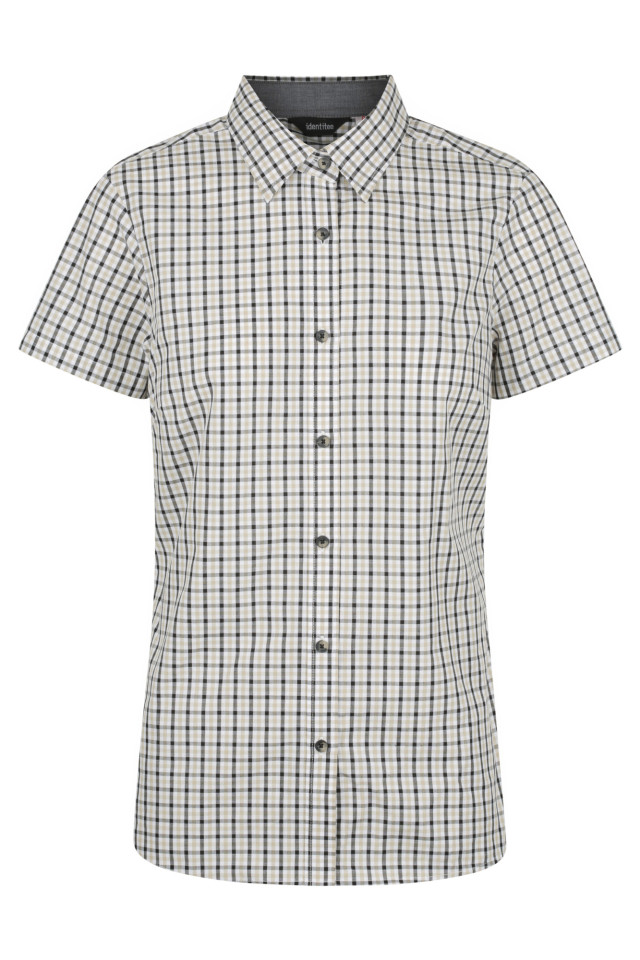 Women’s Hudson Short Sleeve Shirt Taupe/Black/White