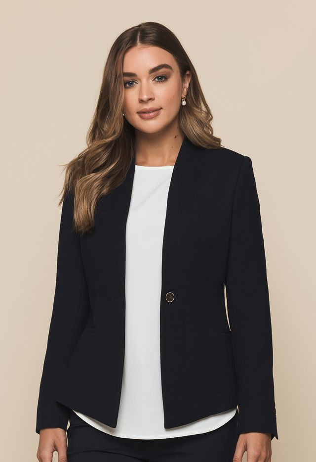Women's Bronte Textured Crop Jacket Black - Image 2