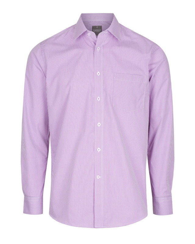 Mens Westgarth Gingham Long Sleeve Shirt Lilac