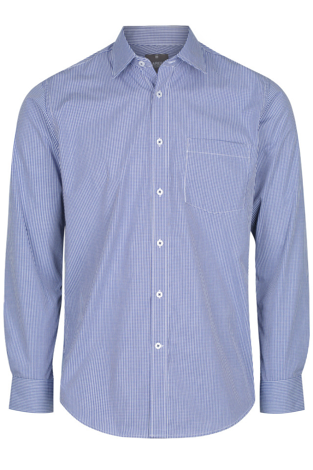 Mens Westgarth Gingham Long Sleeve Shirt Navy