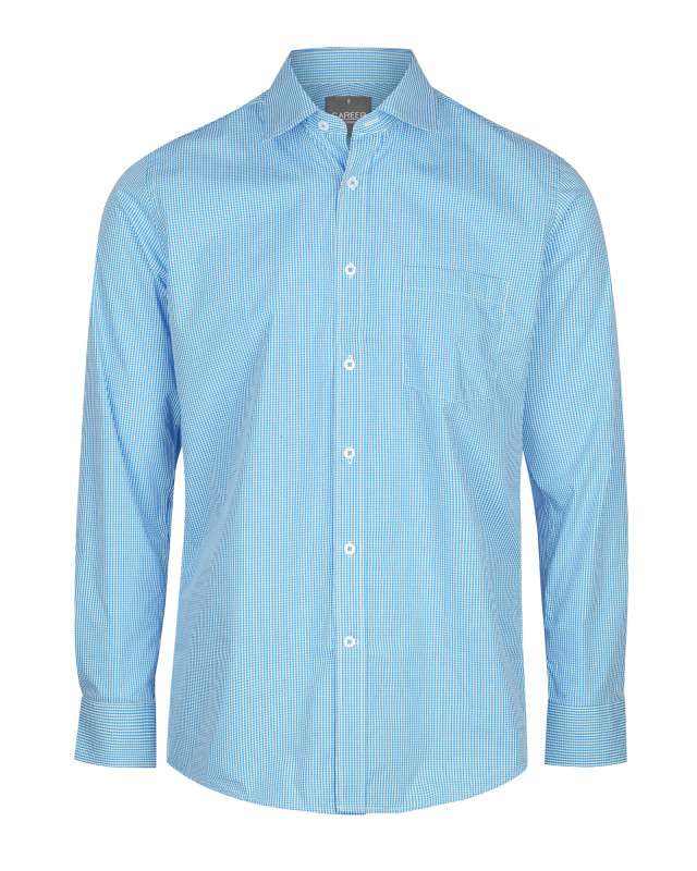 Mens Westgarth Gingham Long Sleeve Shirt Teal