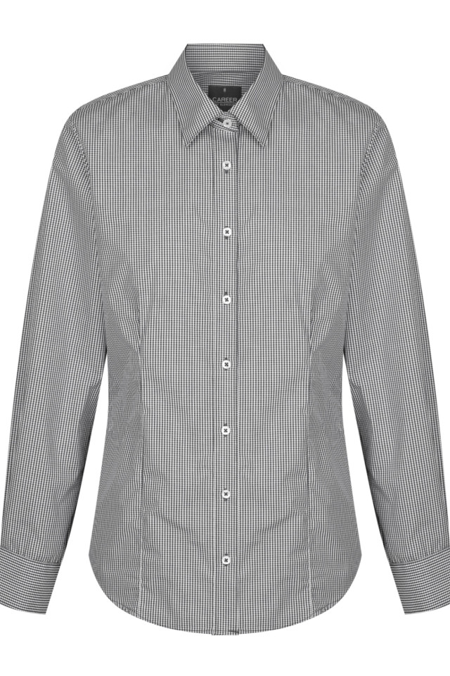 Womens Westgarth Gingham Long Sleeve Shirt Black
