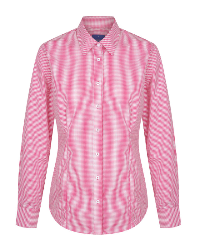 Womens Westgarth Gingham Long Sleeve Shirt Crimson