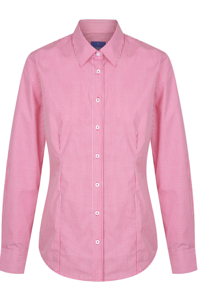 Womens Westgarth Gingham Long Sleeve Shirt Crimson