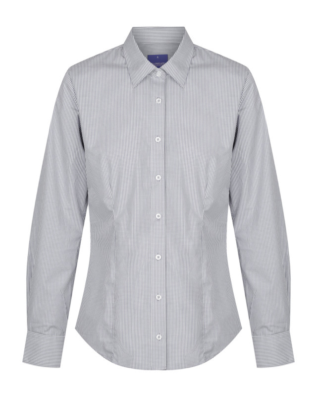 Womens Westgarth Gingham Long Sleeve Shirt Grey