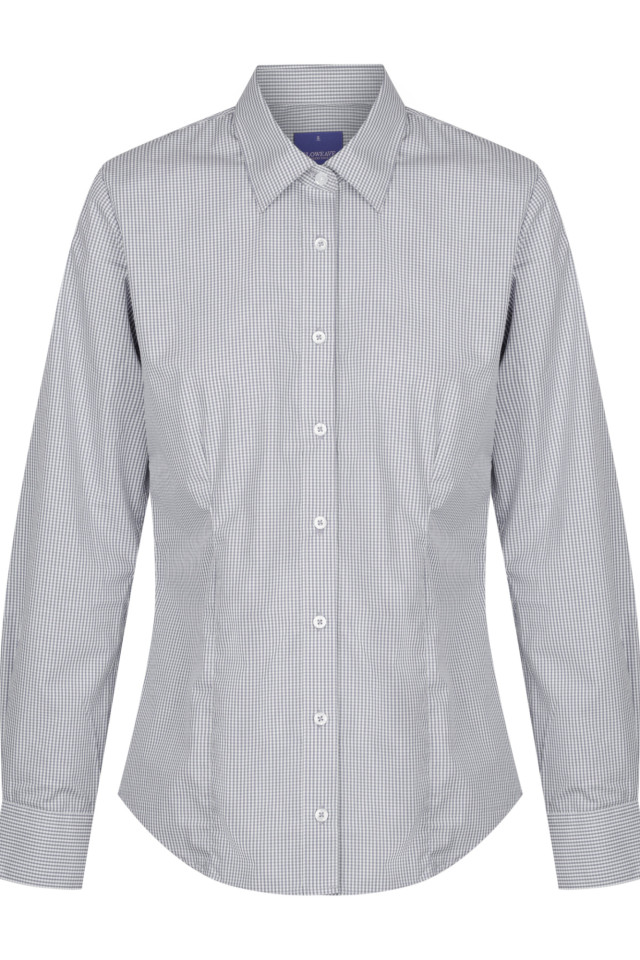 Womens Westgarth Gingham Long Sleeve Shirt Grey