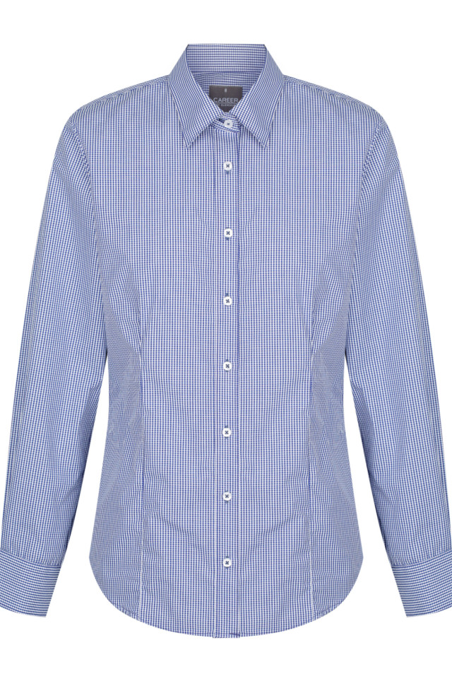 Womens Westgarth Gingham Long Sleeve Shirt Navy