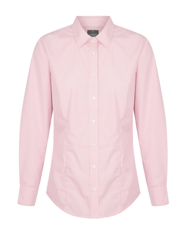 Womens Westgarth Gingham Long Sleeve Shirt Pink