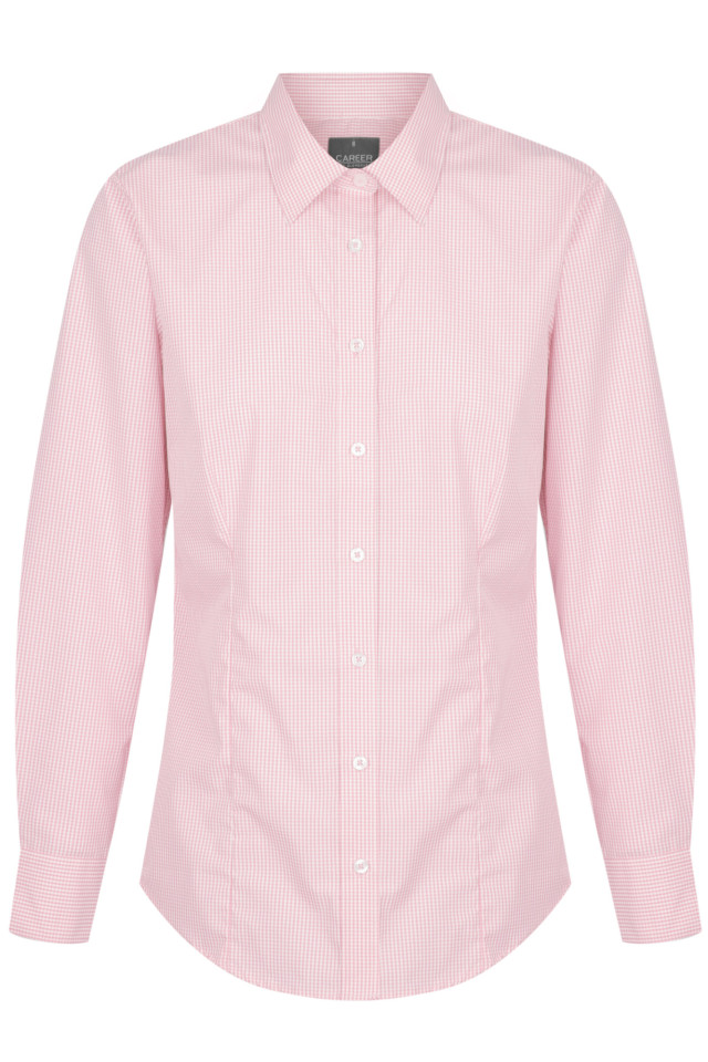 Womens Westgarth Gingham Long Sleeve Shirt Pink