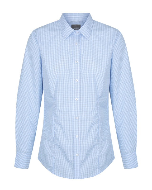 Womens Westgarth Gingham Long Sleeve Shirt Sky