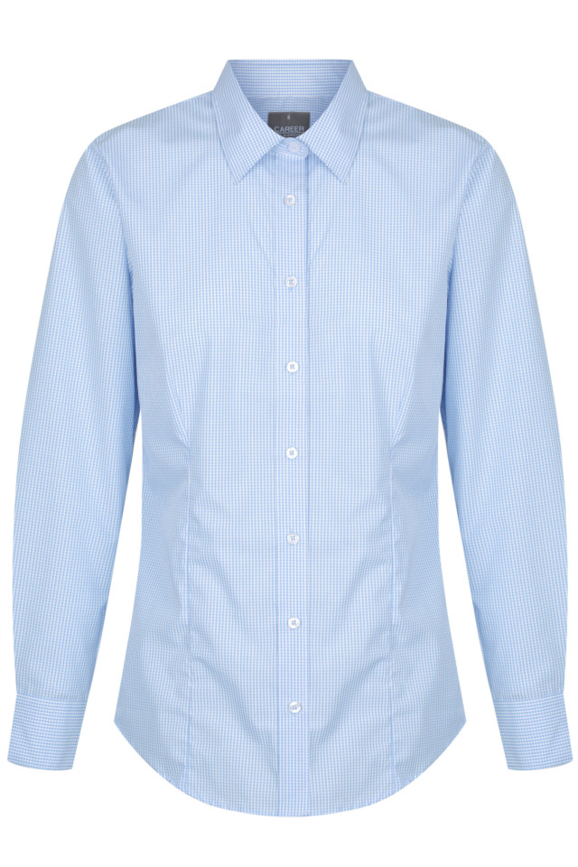 Womens Westgarth Gingham Long Sleeve Shirt Sky
