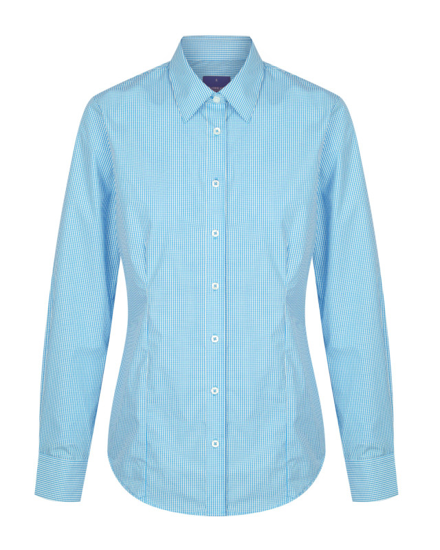 Womens Westgarth Gingham Long Sleeve Shirt Teal