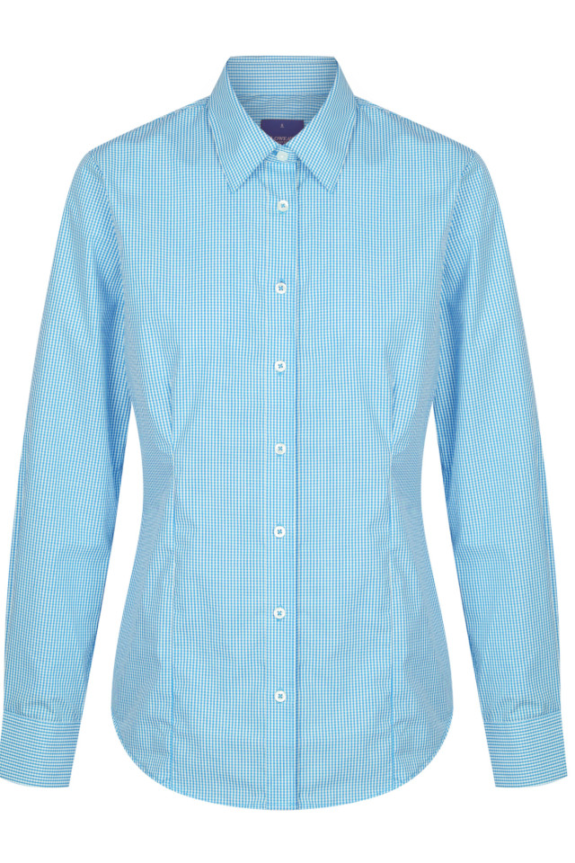 Womens Westgarth Gingham Long Sleeve Shirt Teal
