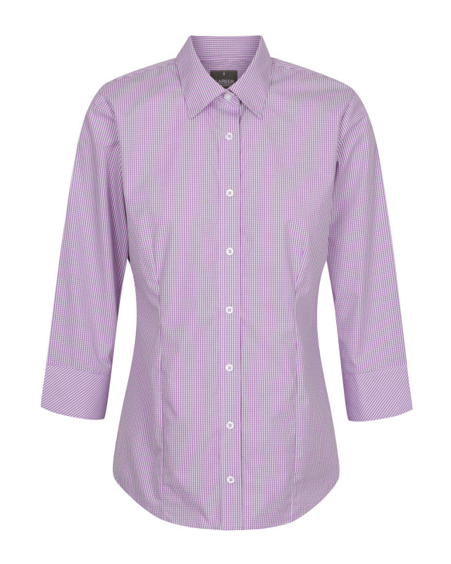 Women’s Westgarth Gingham 3/4 Sleeve Shirt Lilac