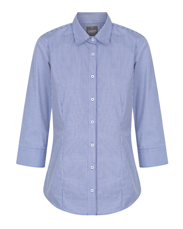 Women’s Westgarth Gingham 3/4 Sleeve Shirt Navy