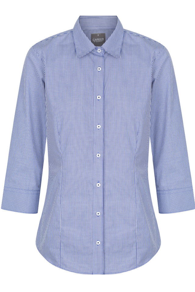 Women’s Westgarth Gingham 3/4 Sleeve Shirt Navy