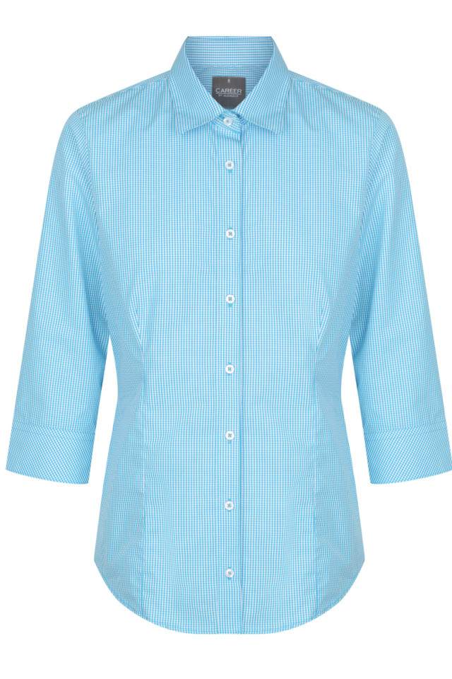 Women’s Westgarth Gingham 3/4 Sleeve Shirt Teal